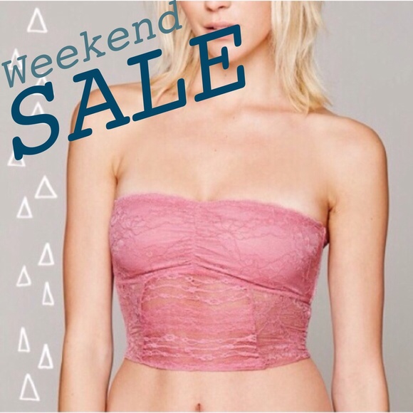 SALE! NWT Free People Lace Cropped Tube Top