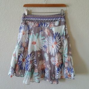 Anthropologie floral skirt