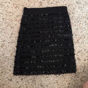 Black Sequined Pencil Skirt size M (Medium)