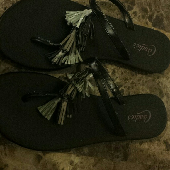 Embellished candies flip flops