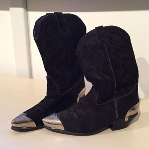 Vintage Black Cowboy Boots