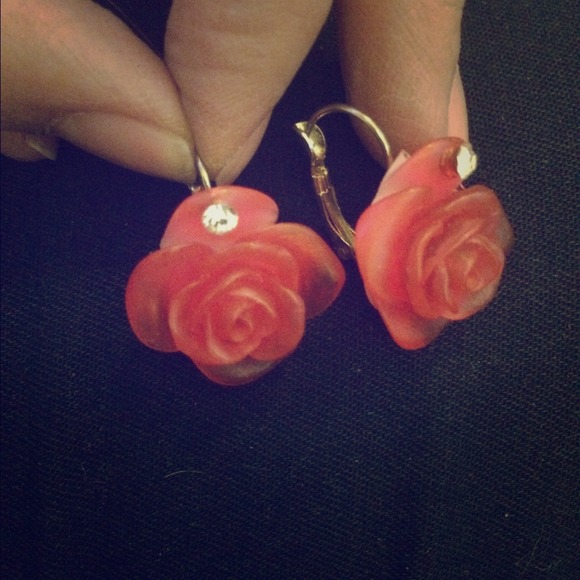 Rose earrings