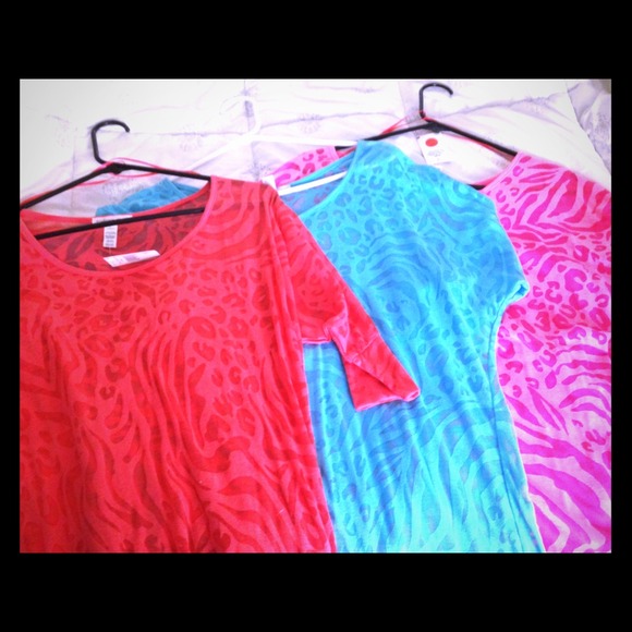 3 burnt out style tops