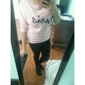 Light pink "Paris" sweater top