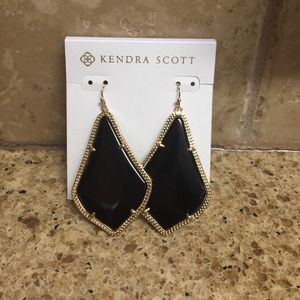 Kendra Scott black/gold Alexandra earrings