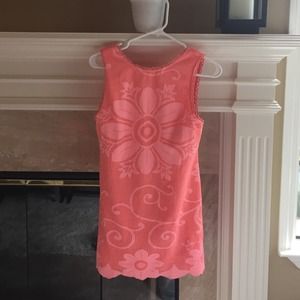 Free people neon pink flower print dress