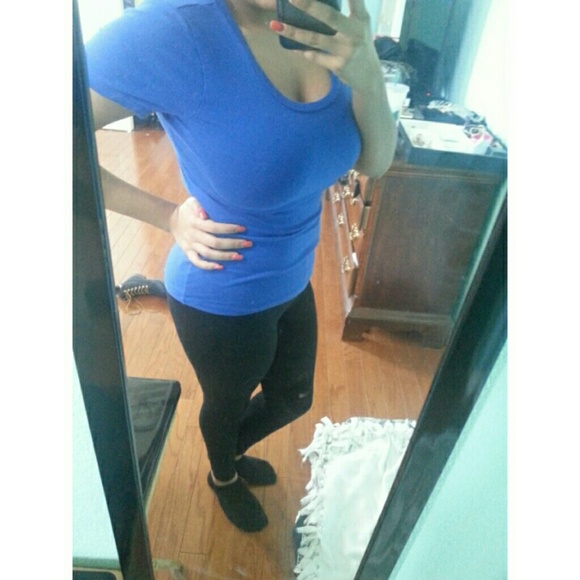 Plain blue top