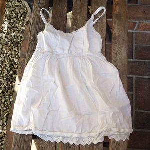 white cotton bay doll tank top