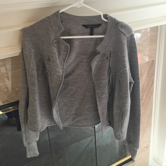Grey Knit BCBG Sweater Jacket - Picture 1 of 2