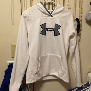 White and grey Under armour hoodie