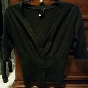 Black short cardigan