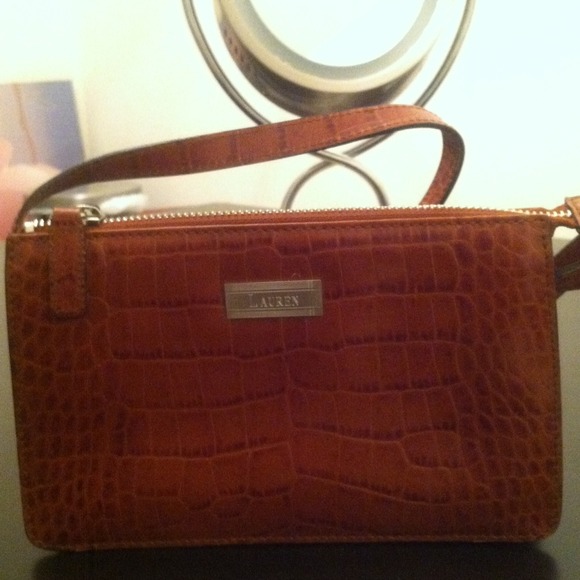 Small leather Ralph Lauren wristlet.