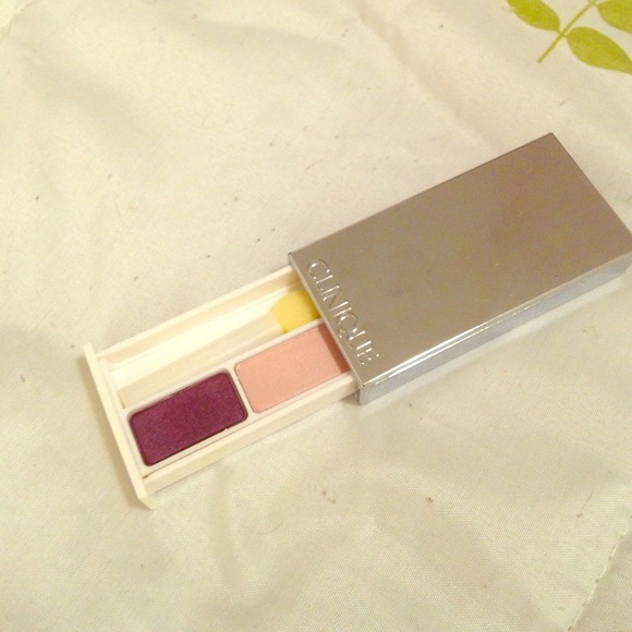 Clinique eye shadow! Swiped once on the purple