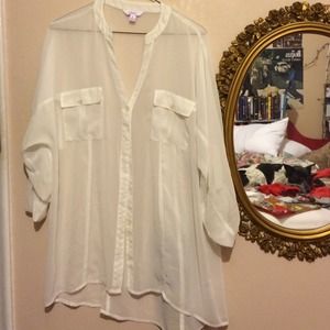 White Chiffon Shirt