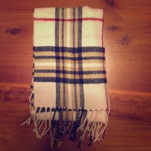 plaid cashmere scarf