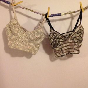 Two Free People bralettes