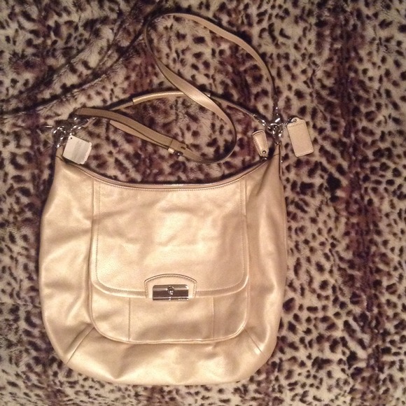 Authentic Coach Leather Hobo Bag