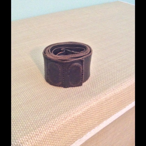 brown magnetic closure belt