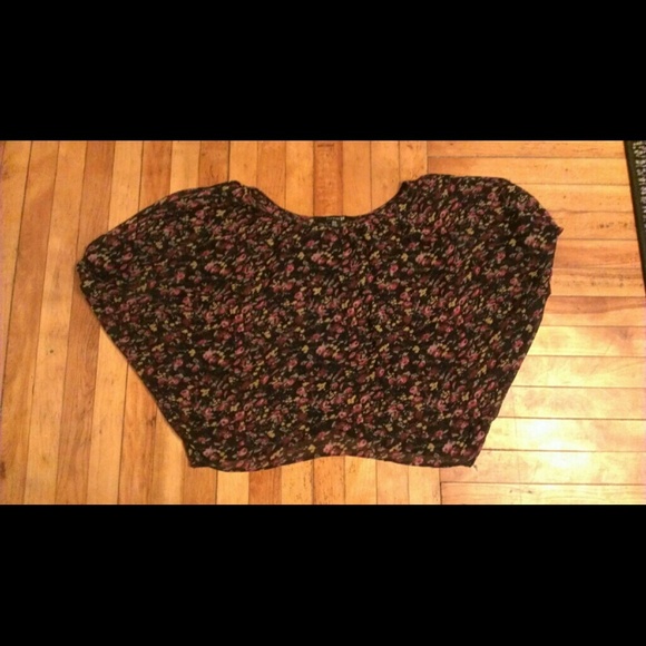 Butterfly floral printed blouse