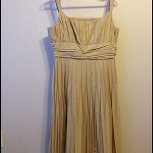 AK Beige Pleated dress