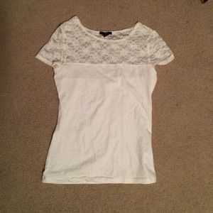 White H&M lace top