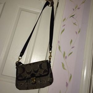 Black coach crossover bag