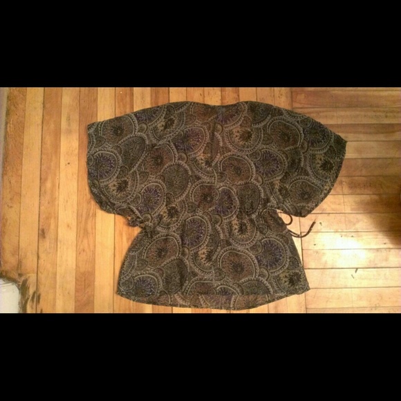 Drawstring printed blouse - Picture 2 of 3