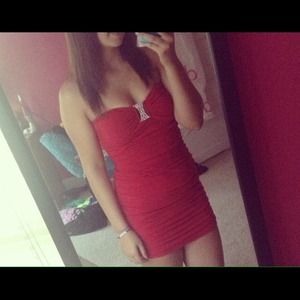 Short Tight Red Dress 😍