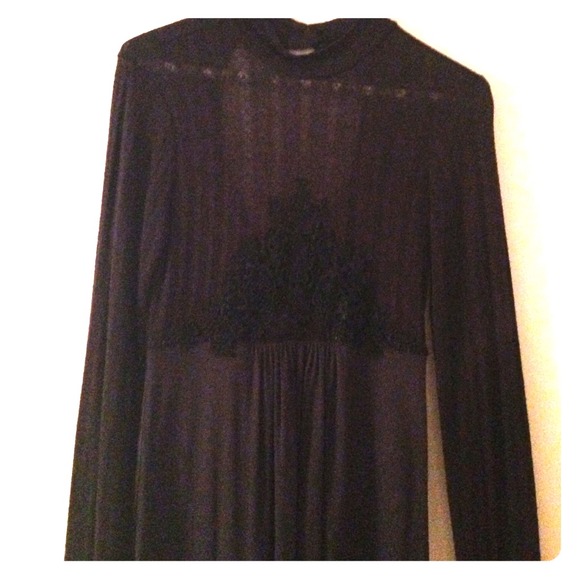 Free People long sleeve black shirt