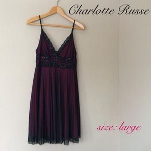 Pink & Black Babydoll Dress