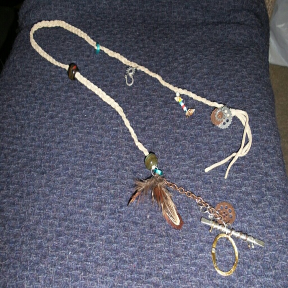 Leather Steam punk hippie bracelet ,headband belt - Picture 1 of 2