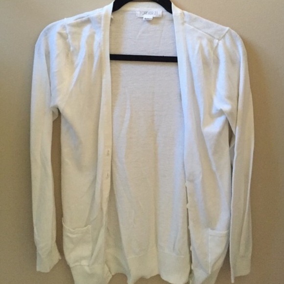 White cardigan
