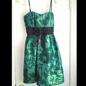Green and black dress