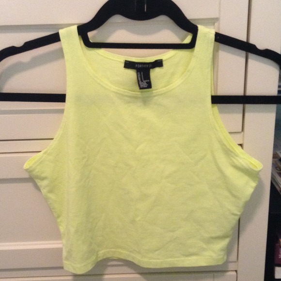 Neon yellow crop top