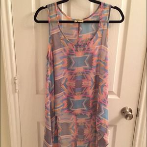 Show Me Your Mumu Geometric Print Hi Low Top