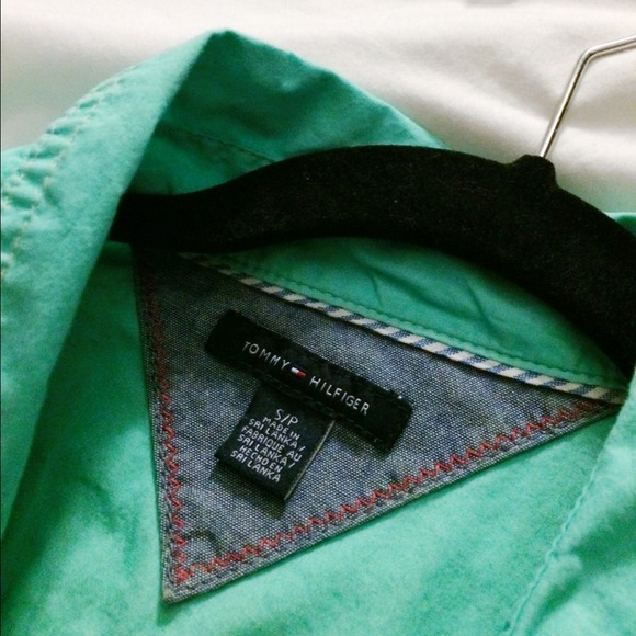 Tommy Hilfiger teal button down