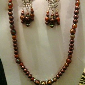 Necklace and earrings