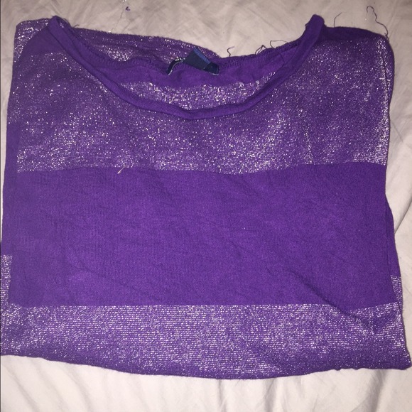 Old Navy Purple and Glitter Long sleeve Top.