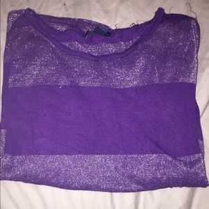 Old Navy Purple and Glitter Long sleeve Top.