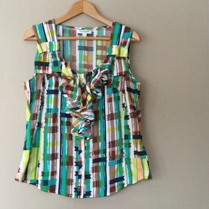 Sleeveless Blouse with Ruffles