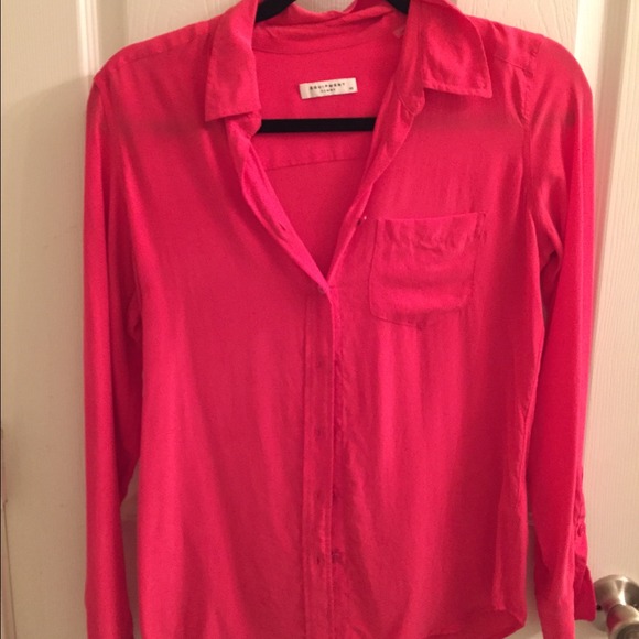 Equipment Bright Pink Silk Blouse
