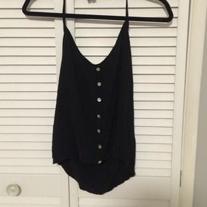 Brandy Melville Black button down with low back