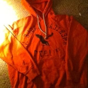Guys orange American Eagle hoodie.