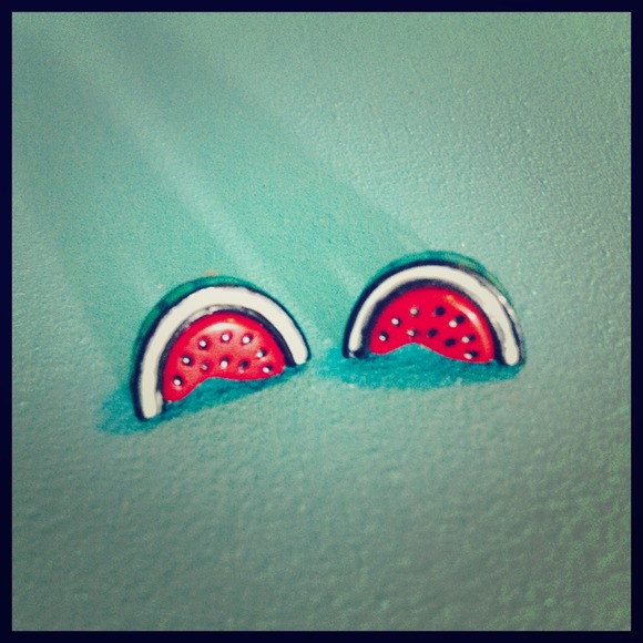 Adorable Betsy Johnson Watermelon Earrings.