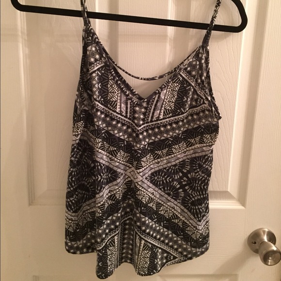 Tobi printed cotton tank top