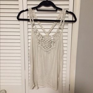 White backless A&F beach top