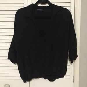 Brandy Melville vneck blouse with collar