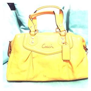 Mustard coach purse