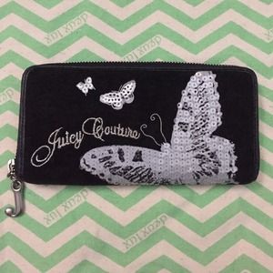 Black Velour Juicy Couture Wallet💕