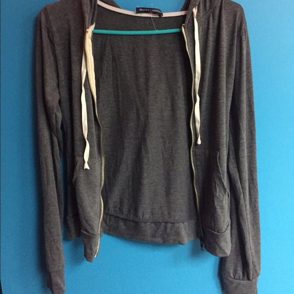 Brandy Melville grey zip up